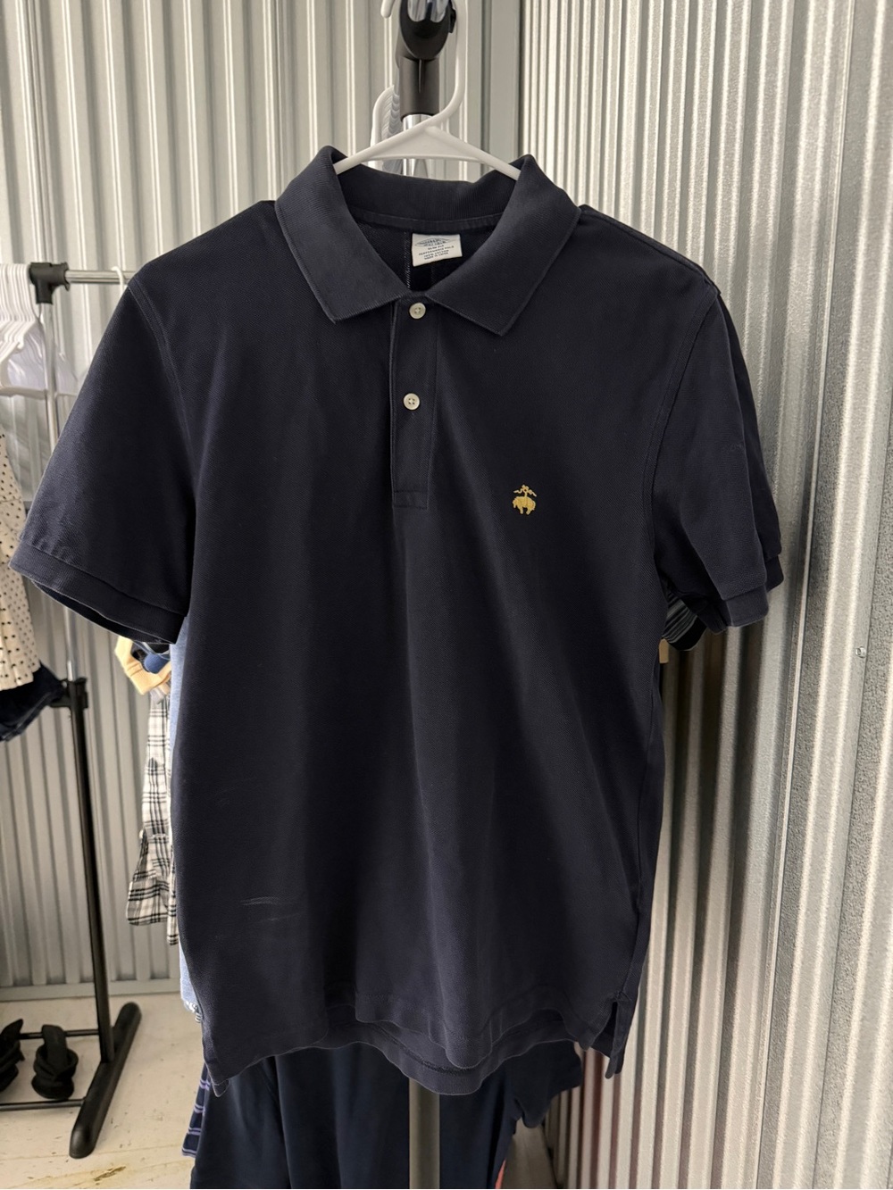 Men's Navy Polo Shirt with Embroidered Logo